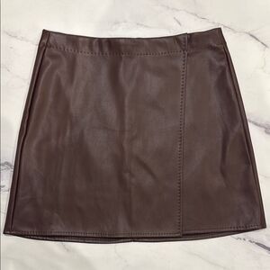 Max Studio Leather Skirt